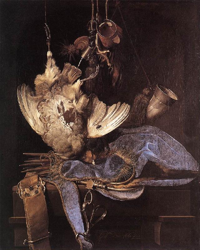 Willem van Still-Life with Hunting Equipment and Dead Birds France oil painting art